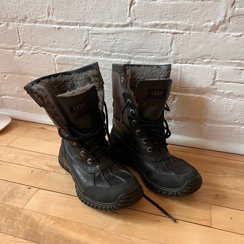 UGG Black and Gray Winter Boots
